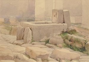 Pompeiansk fontæne og hestetrug, 1880.