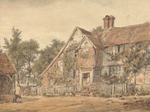 Et Bondehus af William Henry Hunt