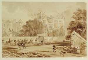 Hardwick Old Hall (akvarel på papir) af William Henry Hunt