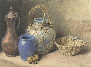 Stilleben med ingefærkrukke, ca. 1825 (wc over grafit på papir)