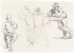 Studier af en mandsfigur af William Henry Hunt