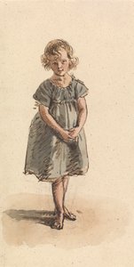 Ung pige, der står barfodet af William Henry Hunt