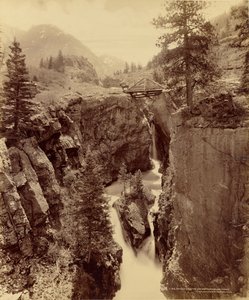 Broen over Uncompagre nær Ouray af William Henry Jackson
