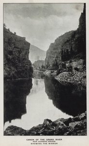 Canyons of Colorado: Canon of the Grand River, nær Glenwood Springs, Showing the Mirror (s/h foto) af William Henry Jackson