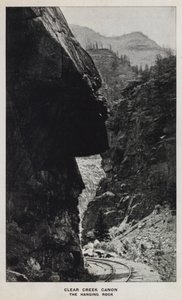 Canyons of Colorado: Clear Creek Canon, The Hanging Rock (s/h foto) af William Henry Jackson