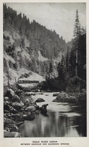 Canyons of Colorado: Eagle River Canon, Between Leadville og Glenwood Springs (s/h foto) af William Henry Jackson