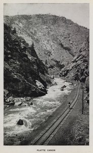 Canyons of Colorado: Platte Canon (s/h foto) af William Henry Jackson