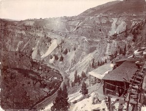 Gilman og Eagle River Canyon, ca. 1880-90 af William Henry Jackson