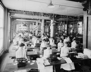 Maskinskrivningsafdeling, National Cash Register, Dayton, Ohio, 1902