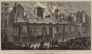Afbrænding af det gamle operahus i Paris