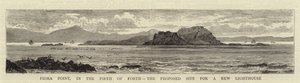 Fidra Point, i Firth of Forth, det foreslåede sted for et nyt fyrtårn af William Henry James Boot