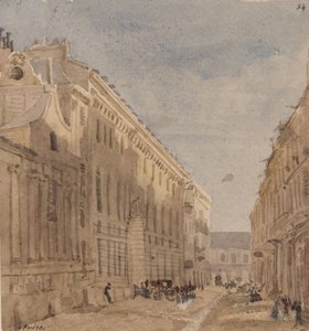 Begyndelsen af Kings Stabling, Paris, ca. 1828 (wc på papir) af William Henry Lake Price