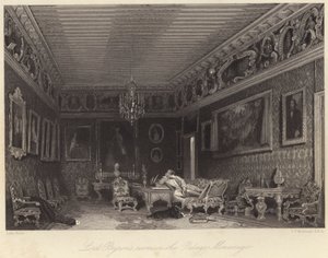 Lord Byrons værelse i Palazzo Mocenigo (gravering)