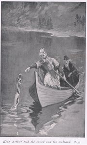 Kong Arthur tog sværdet og skeden af William Henry Margetson