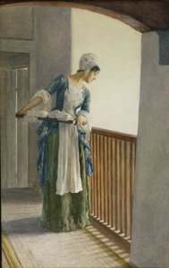 Vaskepigen, ca. 1920 af William Henry Margetson