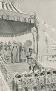 Dronningen udråbes til kejserinde af Indien i Delhi af William Henry Margetson