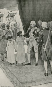 Sultan Tippus sønner modtages af Lord Cornwallis som gidsler af William Henry Margetson