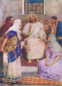 De to søstre, fra The Bible Picture Book udgivet af Thomas Nelson, ca. 1950 af William Henry Margetson