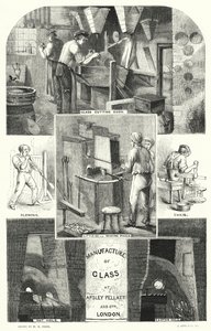 Fremstilling af glas hos Apsley Pellatt and Cos, London (gravering)