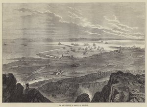The New Harbor of Refuge i Holyhead af William Henry Pike