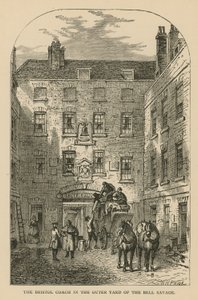 Bristol Coach i den ydre gård af The Bell Savage, London