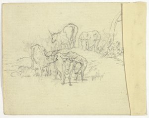 Kvæg (recto); Charlatanen (verso) af William Henry Pyne