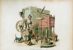 The Worsted Winder, 1805 af William Henry Pyne