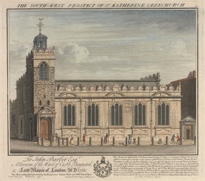 The Southwest Prospect of St. Katherine Cree kirken af William Henry Toms