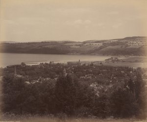 Seneca Lake og Watkins, ca. 1895 (foto) af William Herman Rau