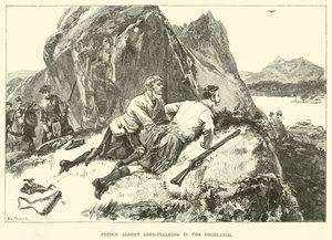 Prins Albert Deer-Stalking i højlandet (gravering)