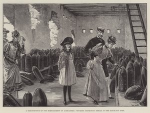 En reminiscens af bombardementet af Alexandria, turister, der inspicerer skaller i Ras-el-Tin-fortet af William Heysham Overend