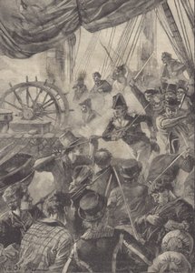 Boarding (litho) af William Heysham Overend
