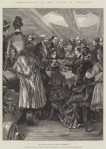 Højtideligholdelse af slaget ved Trafalgar, HMS Victory den 21. oktober 1886, i Portsmouth