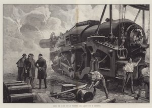 Affyring af 111-tons pistolen mod Woolwich af William Heysham Overend