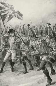 General Wolfe er dødeligt såret, da han leder angrebet på Abrahams sletter