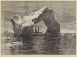 Gigantisk isbjerg set af de arktiske skibe af William Heysham Overend
