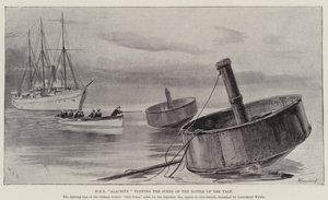 HMS Alacrity besøger scenen for slaget ved Yalu