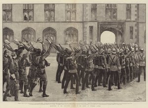Inspektion af Grenadier Guards af dronningen på Windsor Castle af William Heysham Overend