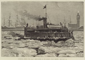 Liverpool under frosten, vanskeligheder i færgetrafikken på Mersey af William Heysham Overend