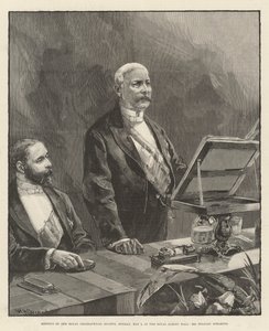 Møde i Royal Geographical Society, mandag den 5. maj i Royal Albert Hall, hr. Stanley taler