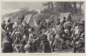 På vej til Klondike, scene nær landingsstedet, Dyea