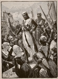 Modtagelse af Richard ved hjemkomsten fra kontinentet, illustration fra 