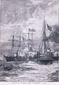 Modtagelse af den franske flåde i Portsmouth 1865 AD
