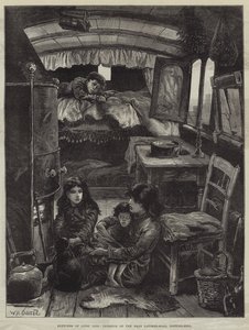 Skitser af Gipsy Life, Interiør af Van nær Latimer-Road, Notting-Hill af William Heysham Overend