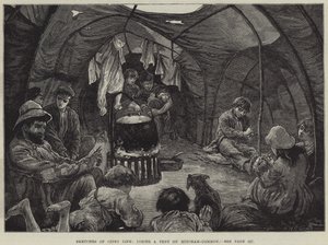 Skitser af sigøjnerliv, inde i et telt på Mitcham-Common af William Heysham Overend