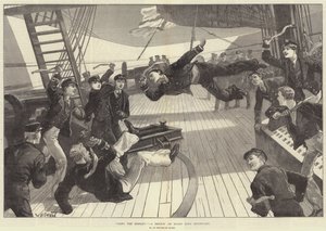 Slyng aben! En skitse ombord på HMS Inconstant af William Heysham Overend