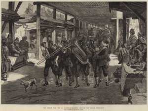 Den afghanske krig, de 4. Gurkhaer, der marcherer gennem basaren, Jellalabad