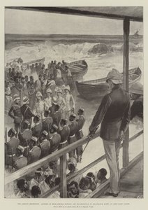 Ashanti-ekspeditionen, landing af kontreadmiral Rawson og hans modtagelse af Sir Francis Scott ved Cape Coast Castle