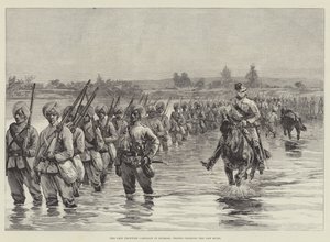 Chin Frontier-kampagnen i Burmah, tropper krydser Yaw-floden