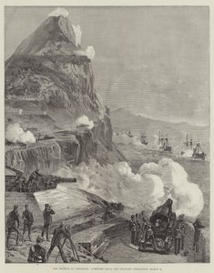 Forsvaret af Gibraltar, kombinerede flåde- og militære operationer, 13. marts af William Heysham Overend